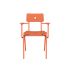 lensvelt piet hein eek mitw upholstered chair with armrests burn orange 102 pure orange ral2004 hard leg ends