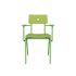 lensvelt piet hein eek mitw upholstered chair with armrests fairway green 020 yellow green ral6018 hard leg ends