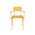 lensvelt piet hein eek mitw upholstered chair with armrests lemon yellow 051 signal yellow ral1003 hard leg ends
