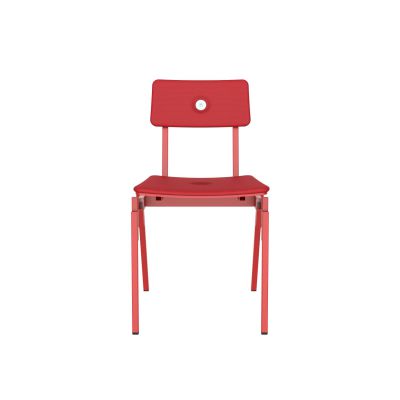 Lensvelt Piet Hein Eek MITW Upholstered Chair (Without Armrests) Grenada Red 010 - Traffic Red (RAL3020) Hard Leg Ends