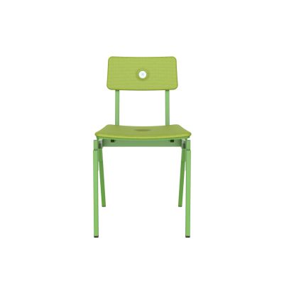 Lensvelt Piet Hein Eek MITW Upholstered Chair (Without Armrests) Fairway Green 020 - Yellow Green (RAL6018) Hard Leg Ends