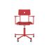 lensvelt piet hein eek mitw upholstered office chair with armrests grenada red 010 traffic red ral3020 with wheels