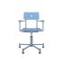 lensvelt piet hein eek mitw upholstered office chair with armrests blue horizon 040 pigeon blue ral5014 with wheels