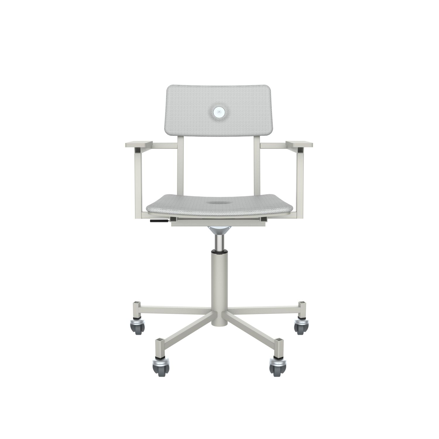 lensvelt piet hein eek mitw upholstered office chair with armrests breeze light grey 171 agata grey ral7038 with wheels