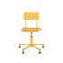 lensvelt piet hein eek mitw upholstered office chair without armrests lemon yellow 051 signal yellow ral1003 with wheels