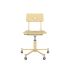 lensvelt piet hein eek mitw upholstered office chair without armrests light brown 141 green beige ral1000 with wheels