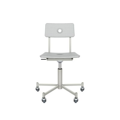 Lensvelt Piet Hein Eek MITW Upholstered Office Chair (Without Armrests) Breeze Light Grey 171 - Agata Grey (RAL7038) With Wheels