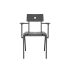 lensvelt piet hein eek mitw wooden chair with armrests black ral9005 black ral9005 hard leg ends