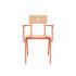 lensvelt piet hein eek mitw wooden chair with armrests natural oak pure orange ral2004 hard leg ends