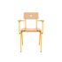 lensvelt piet hein eek mitw wooden chair with armrests natural oak signal yellow ral1003 hard leg ends