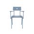 lensvelt piet hein eek mitw wooden chair with armrests pigeon blue ral5014 pigeon blue ral5014 hard leg ends