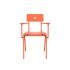 lensvelt piet hein eek mitw wooden chair with armrests pure orange ral2004 pure orange ral2004 hard leg ends