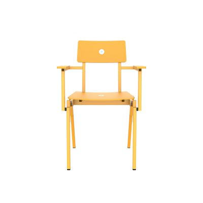 Lensvelt Piet Hein Eek MITW Wooden Chair (With Armrests) Signal Yellow (RAL1003) Signal Yellow (RAL1003) Hard Leg Ends