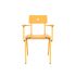 lensvelt piet hein eek mitw wooden chair with armrests signal yellow ral1003 signal yellow ral1003 hard leg ends