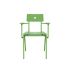 lensvelt piet hein eek mitw wooden chair with armrests yellow green ral6018 yellow green ral6018 hard leg ends