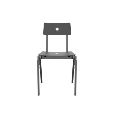 Lensvelt Piet Hein Eek MITW Wooden Chair (Without Armrests) Black (RAL9005) Black (RAL9005) Hard Leg Ends