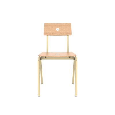 Lensvelt Piet Hein Eek MITW Wooden Chair (Without Armrests) Natural Oak Green Beige (RAL1000) Hard Leg Ends