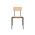 lensvelt piet hein eek mitw wooden chair without armrests natural oak black ral9005 hard leg ends