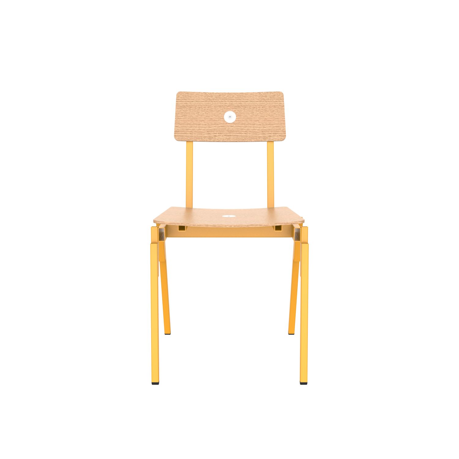 lensvelt piet hein eek mitw wooden chair without armrests natural oak signal yellow ral1003 hard leg ends