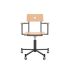 lensvelt piet hein eek mitw wooden office chair with armrests natural oak black ral9005 with wheels