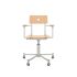 lensvelt piet hein eek mitw wooden office chair with armrests natural oak agata grey ral7038 with wheels