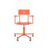 lensvelt piet hein eek mitw wooden office chair with armrests pure orange ral2004 pure orange ral2004 with wheels