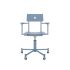 lensvelt piet hein eek mitw wooden office chair with armrests pigeon blue ral5014 pigeon blue ral5014 with wheels