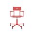 lensvelt piet hein eek mitw wooden office chair with armrests traffic red ral3020 traffic red ral3020 with wheels