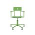 lensvelt piet hein eek mitw wooden office chair with armrests yellow green ral6018 yellow green ral6018 with wheels