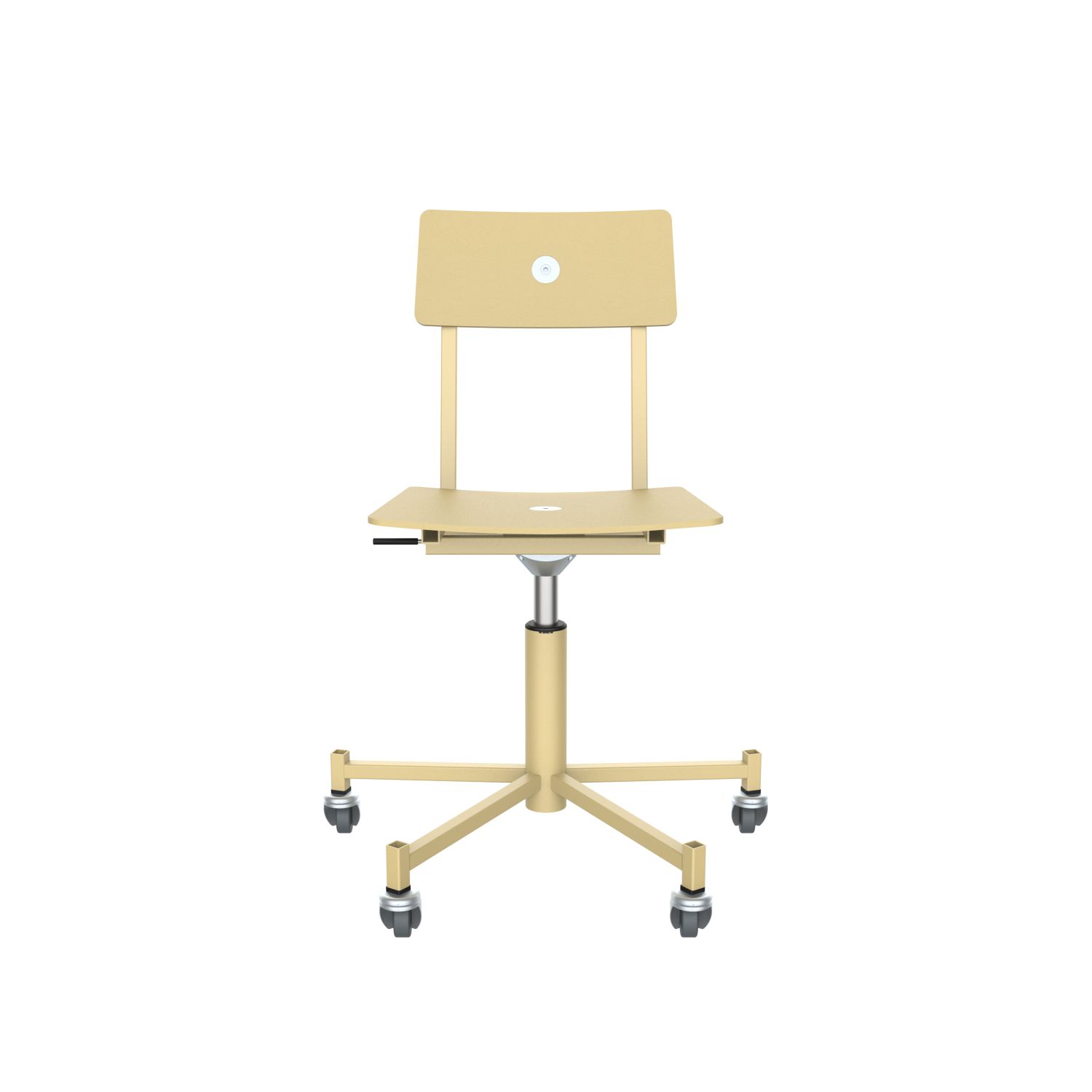 lensvelt piet hein eek mitw wooden office chair without armrests green beige ral1000 green beige ral1000 with wheels