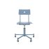 lensvelt piet hein eek mitw wooden office chair without armrests pigeon blue ral5014 pigeon blue ral5014 with wheels
