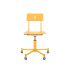 lensvelt piet hein eek mitw wooden office chair without armrests signal yellow ral1003 signal yellow ral1003 with wheels