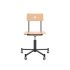 lensvelt piet hein eek mitw wooden office chair without armrests natural oak black ral9005 with wheels