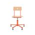 lensvelt piet hein eek mitw wooden office chair without armrests natural oak pure orange ral2004 with wheels