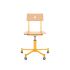 lensvelt piet hein eek mitw wooden office chair without armrests natural oak signal yellow ral1003 with wheels