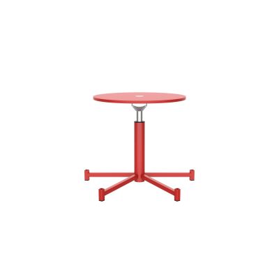 Lensvelt Piet Hein Eek MITW Wooden Stool (Without Wheels) Traffic Red (RAL3020) Traffic Red (RAL3020) Hard Leg Ends