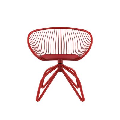Lensvelt Powerhouse Company Coquille Chair Grenada Red 010 Traffic Red (RAL3020) Hard Leg Ends