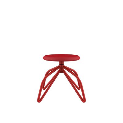 Lensvelt Powerhouse Company Coquille Stool Grenada Red 010 Traffic Red (RAL3020) Hard Leg Ends