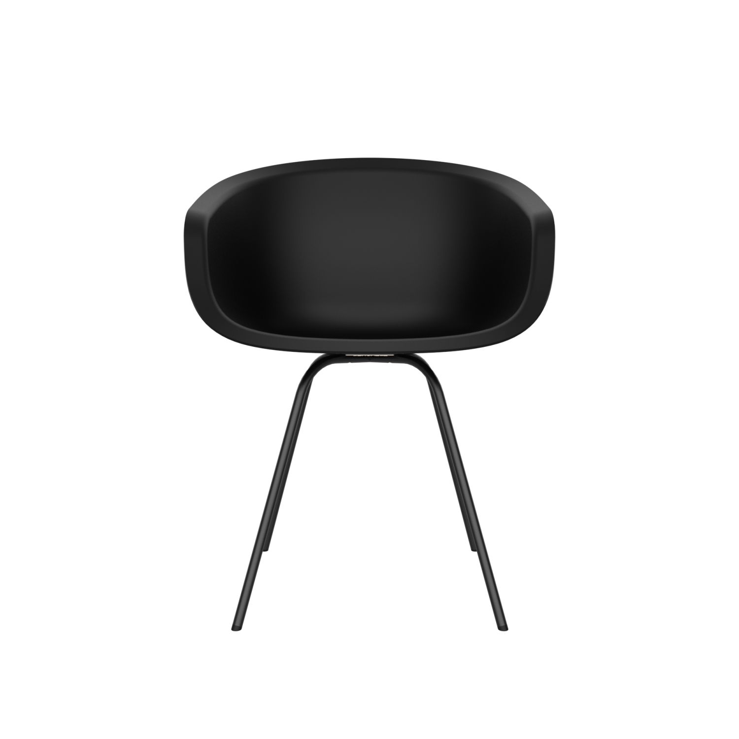 lensvelt richard hutten this bucket chair with steel base black ral9005 black ral9005 hard leg ends