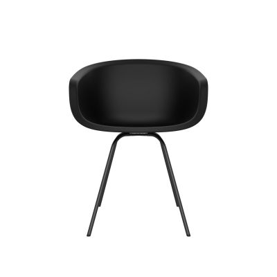 Lensvelt Richard Hutten This Bucket Chair With Steel Base Black (RAL9005) Black (RAL9005) Hard Leg Ends
