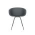 lensvelt richard hutten this bucket chair with steel base dark grey ral7011 dark grey ral7011 hard leg ends