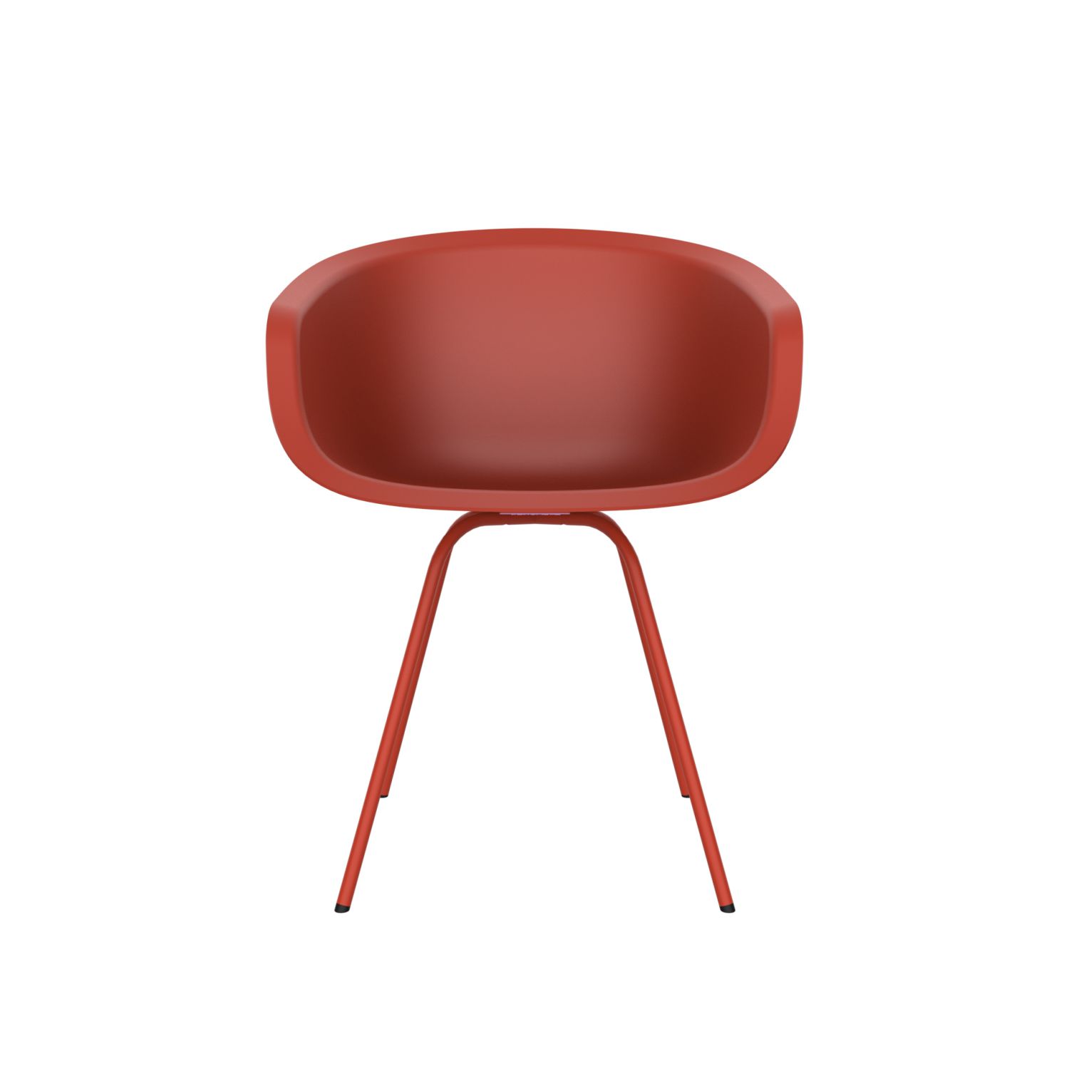 lensvelt richard hutten this bucket chair with steel base vermilion red ral2002 vermilion red ral2002 hard leg ends