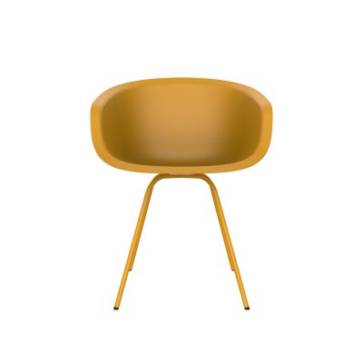 Lensvelt Richard Hutten This Bucket Chair With Steel Base Yellow (RAL1004) Yellow (RAL1004) Hard Leg Ends