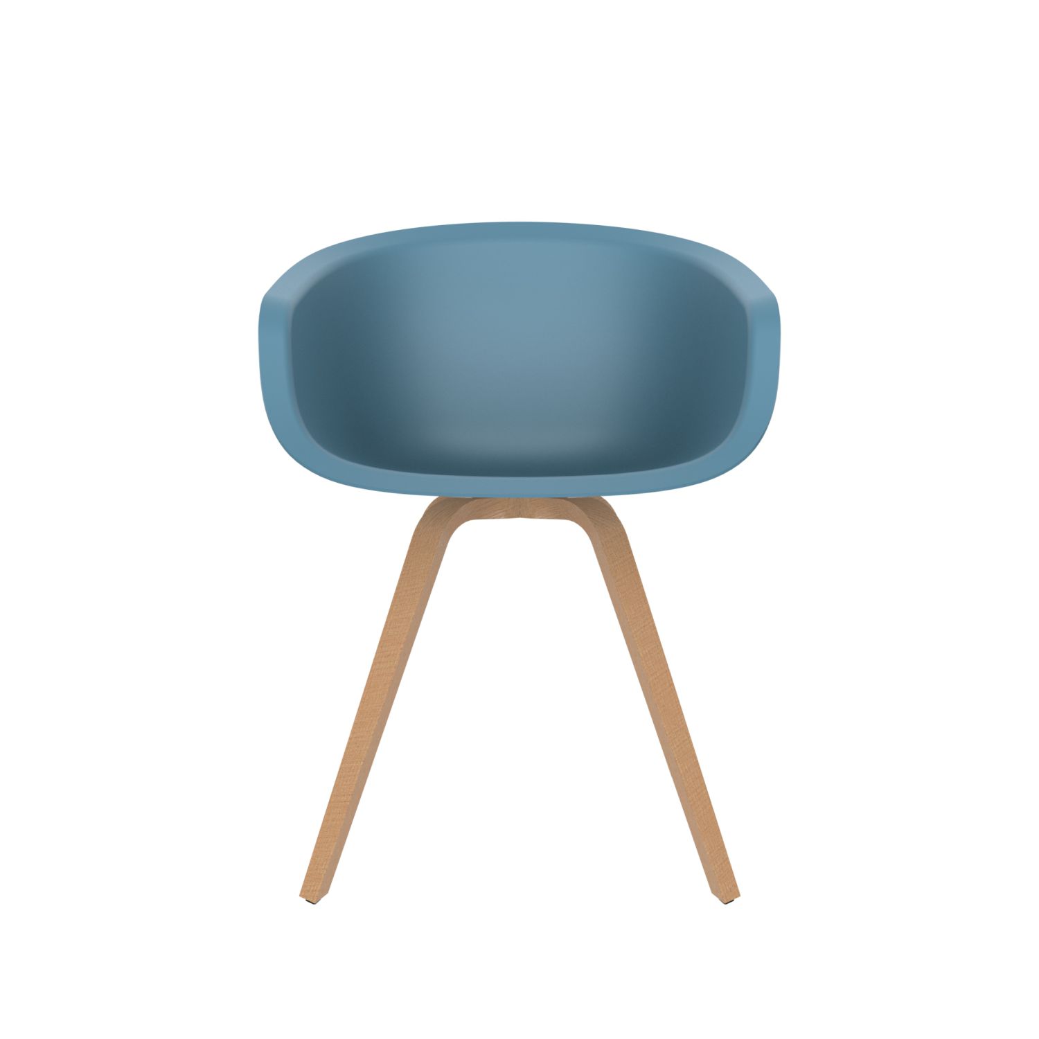 lensvelt richard hutten this bucket chair with wooden base blue ral5024 oak wooden hard leg ends