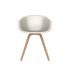 lensvelt richard hutten this bucket chair with wooden base white ral9010 oak wooden hard leg ends