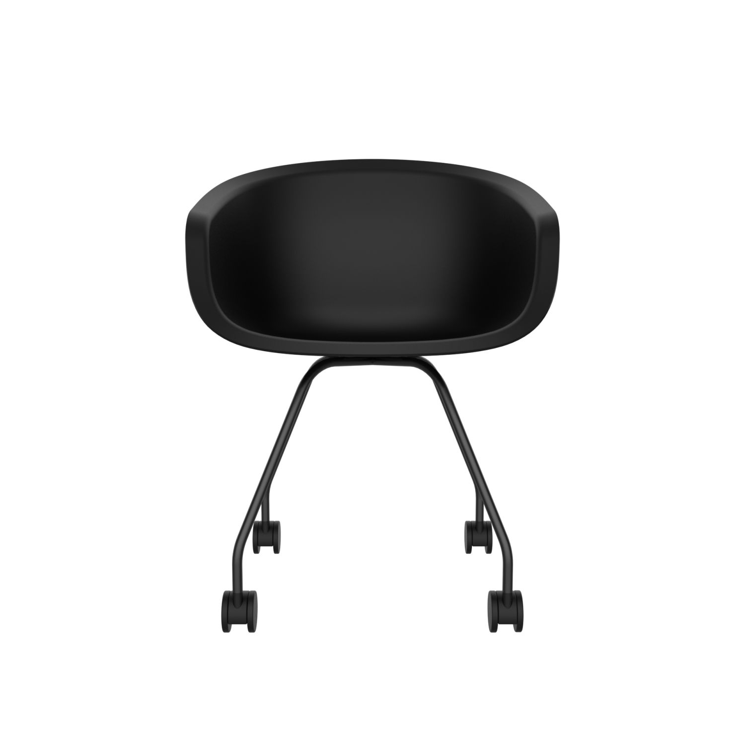 lensvelt richard hutten this bucket office chair steel base black ral9005 black ral9005 hard leg ends