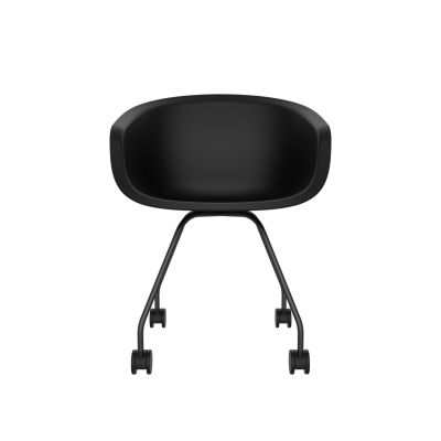 Lensvelt Richard Hutten This Bucket Office Chair Steel Base Black (RAL9005) Black (RAL9005) Hard Leg Ends