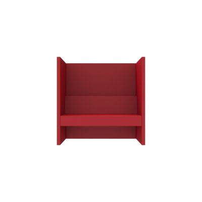 Lensvelt Rick Minkes No Idea Sofa (High Back) Width 136 cm Depth 73 cm - Height 130 cm Grenada Red 010 Black (RAL9005)