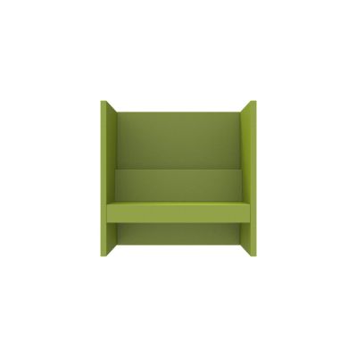 Lensvelt Rick Minkes No Idea Sofa (High Back) Width 136 cm Depth 73 cm - Height 130 cm Fairway Green 020 Black (RAL9005)