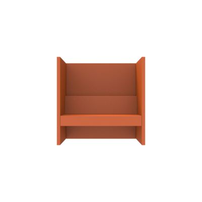Lensvelt Rick Minkes No Idea Sofa (High Back) Width 136 cm Depth 73 cm - Height 130 cm Burn Orange 102 Black (RAL9005)